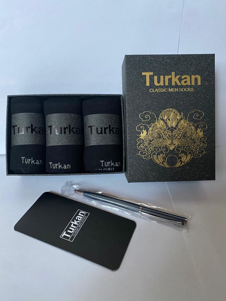 Комплект носков мужских Turkan L-5854 черных 41-47 2 пары 637₽