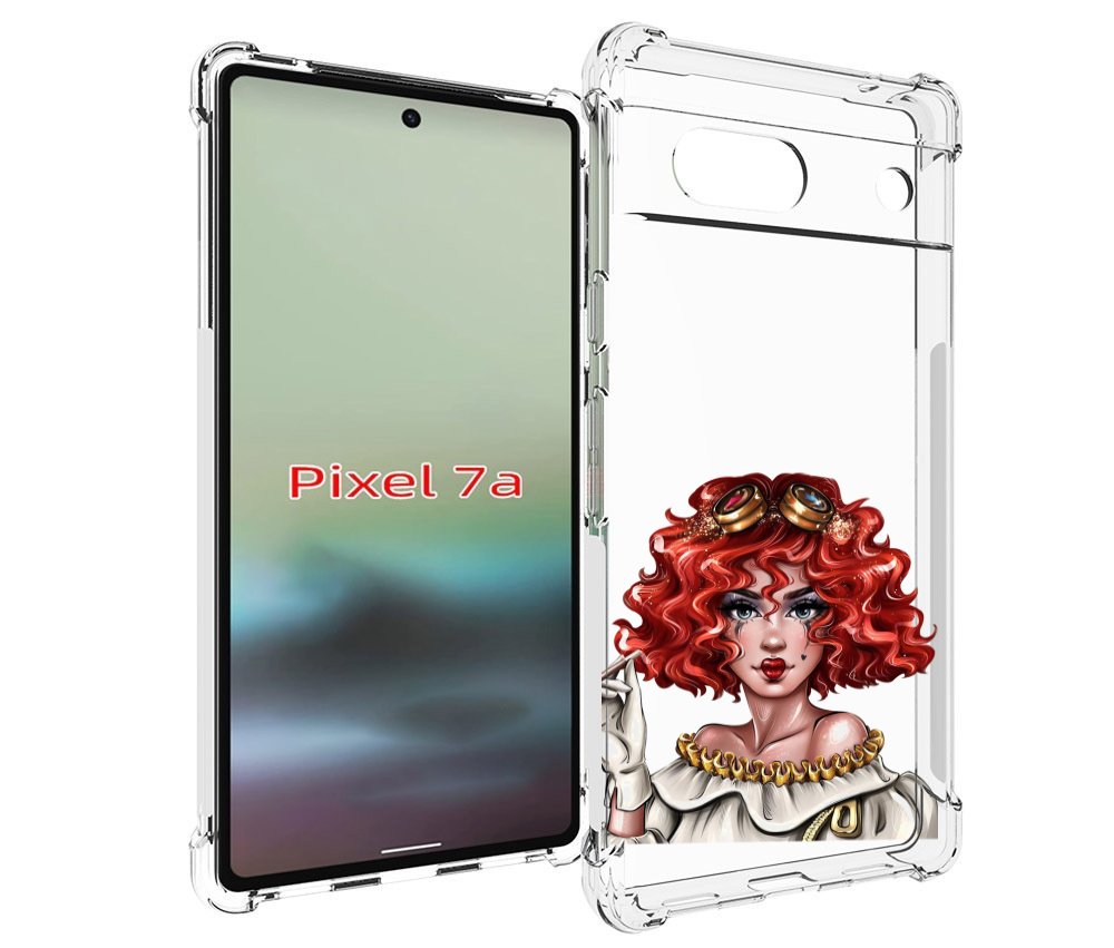 

Чехол MyPads модель-в-сине-красных-очках женский для Google Pixel 7A, Tocco