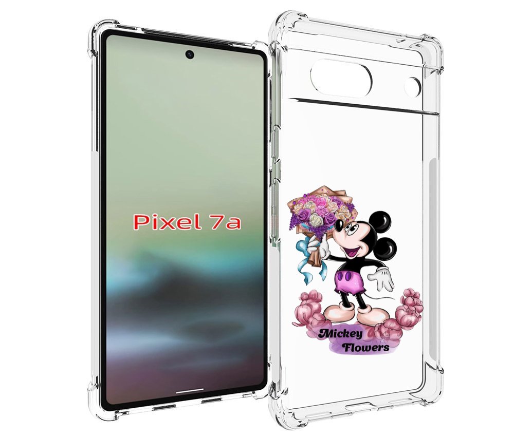 

Чехол MyPads микки-с-цветами женский для Google Pixel 7A, Tocco