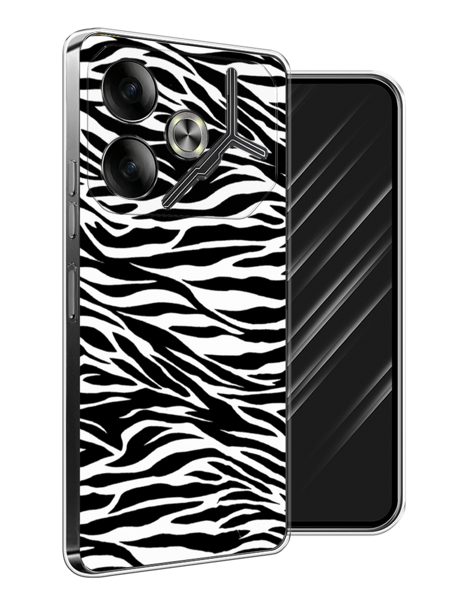 

Чехол Awog на Tecno Pova 6 "Принт зебра", Белый;серый;черный, 305350-1