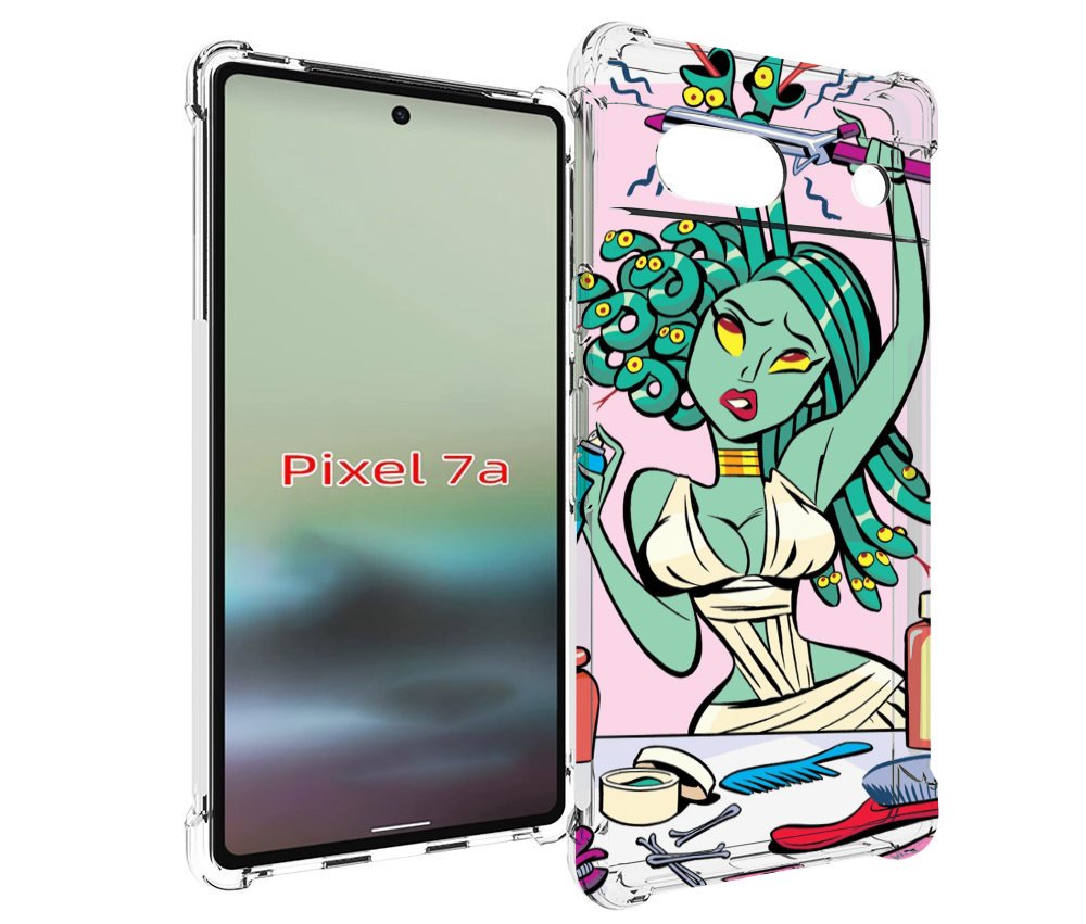 

Чехол MyPads медуза расчесывается женский для Google Pixel 7A, Tocco