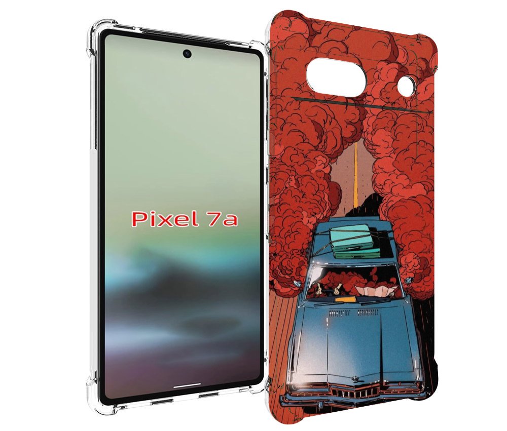 

Чехол MyPads машина мчится с дымком для Google Pixel 7A, Tocco