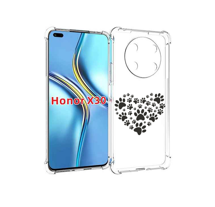 

Чехол MyPads следы-в-сердечке для Honor X30 / Magic4 Lite 5G, Прозрачный, Tocco