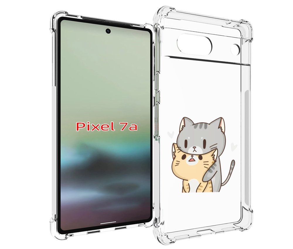 

Чехол MyPads любящие-коты для Google Pixel 7A, Tocco