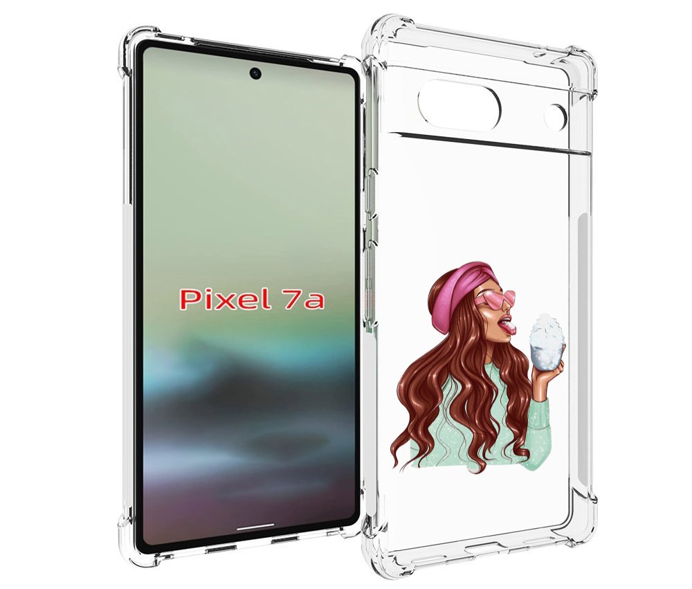 

Чехол MyPads любительница-снега женский для Google Pixel 7A, Tocco