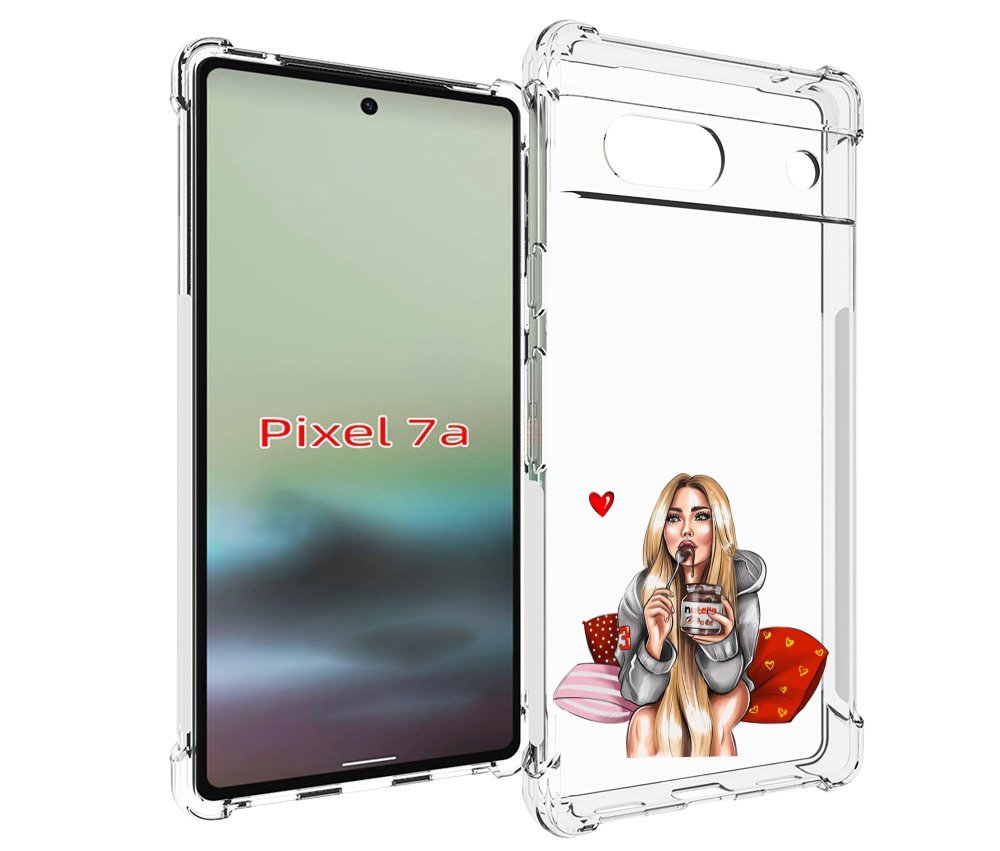 

Чехол MyPads любительница-нутеллы женский для Google Pixel 7A, Tocco