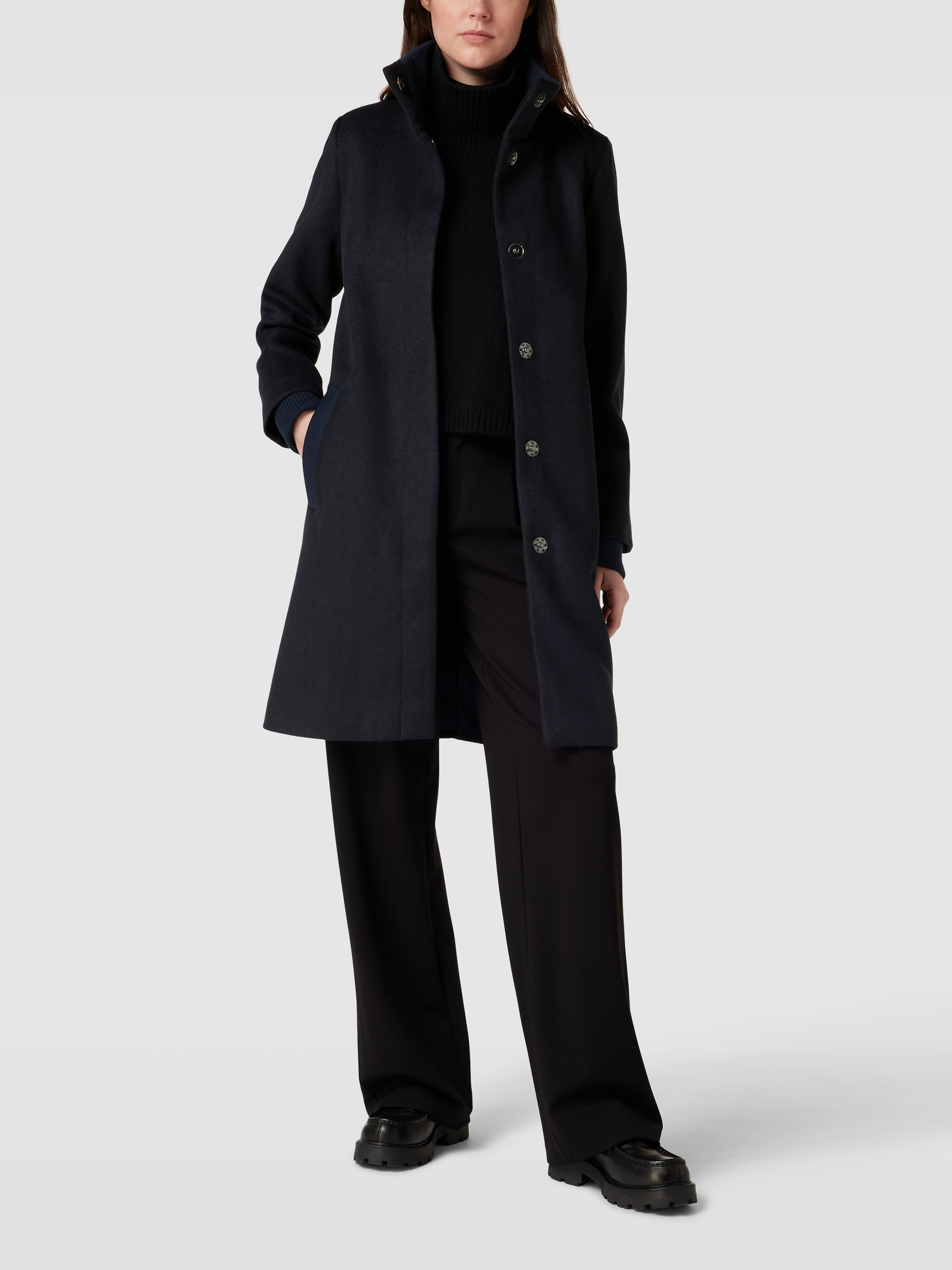 

Пальто женское Esprit 1656255 синее S, Синий, 1656255