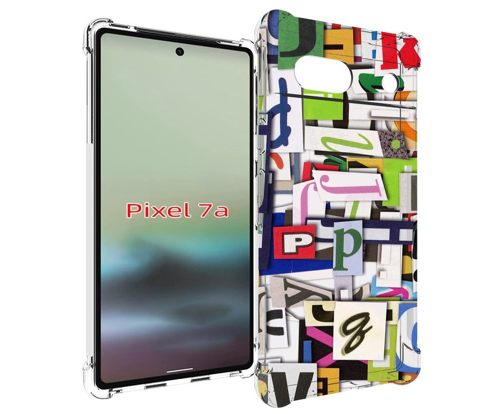 

Чехол MyPads ломанные-буквы для Google Pixel 7A, Tocco