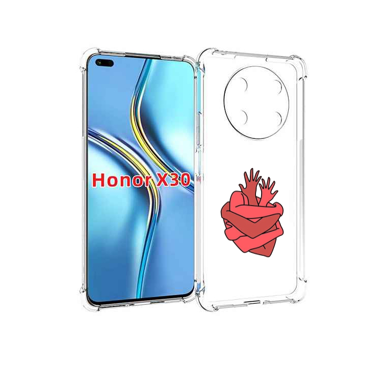 

Чехол MyPads сердце из ручек для Honor X30 / Magic4 Lite 5G, Прозрачный, Tocco