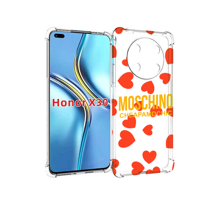 

Чехол MyPads сердца-москино для Honor X30 / Magic4 Lite 5G, Прозрачный, Tocco