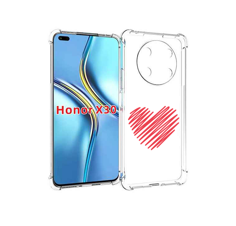 

Чехол MyPads сердечко-одной-линией для Honor X30 / Magic4 Lite 5G, Прозрачный, Tocco