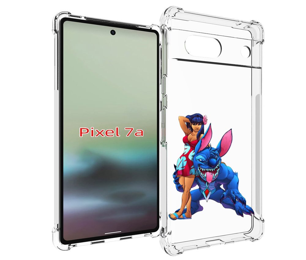 

Чехол MyPads лило и накаченный стич детский для Google Pixel 7A, Tocco
