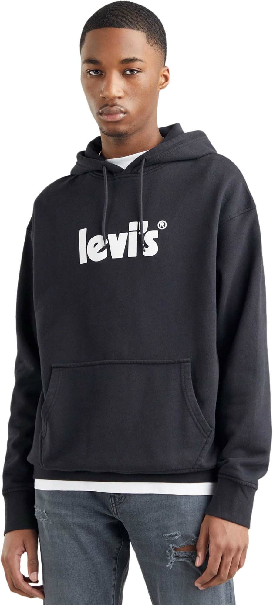 

Худи мужское Levi's Men Relaxed Graphic Hoodie черное S, Черный, Men Relaxed Graphic Hoodie