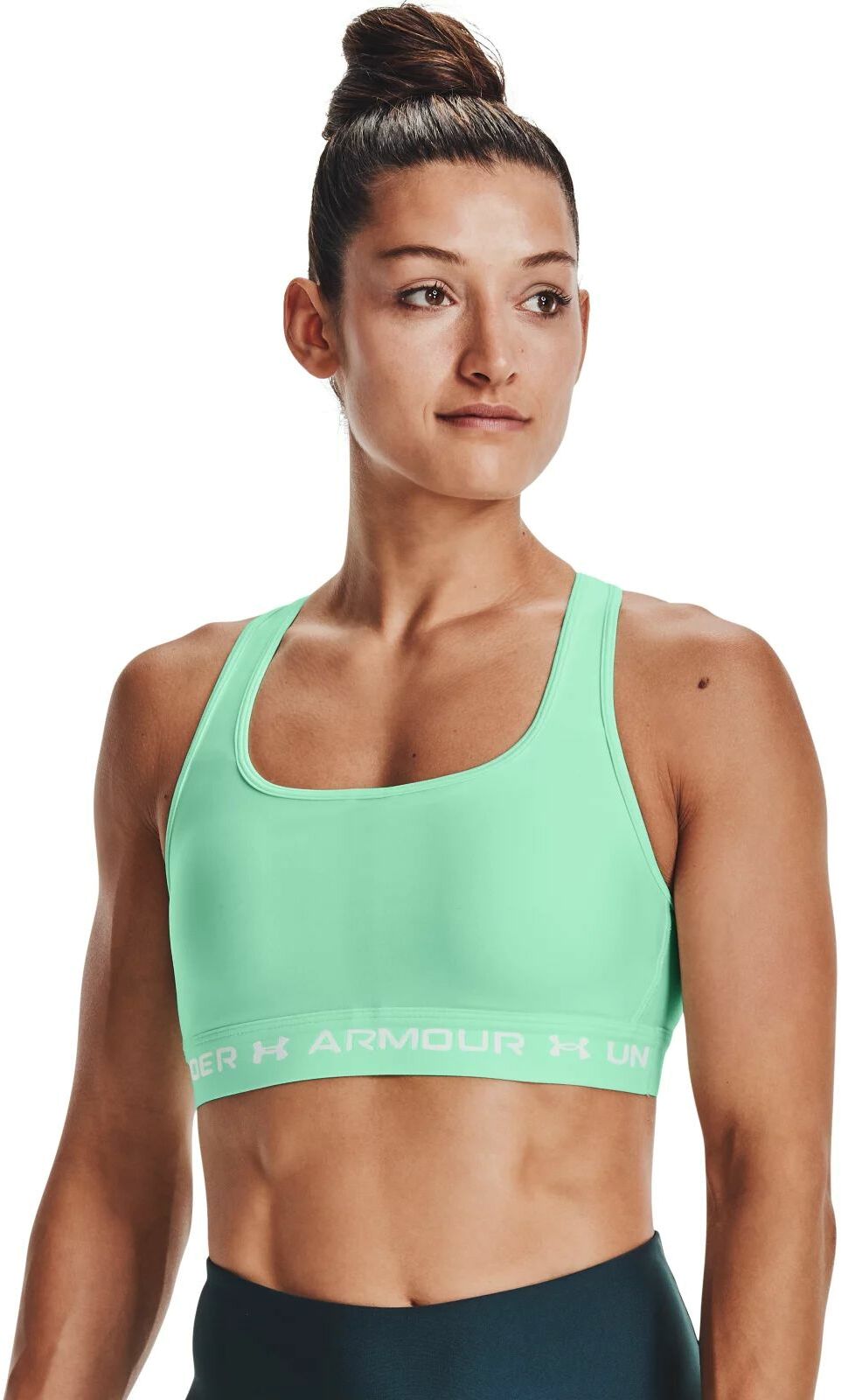 

Топ женский Under Armour Crossback Mid Bra зеленый XS, Crossback Mid Bra