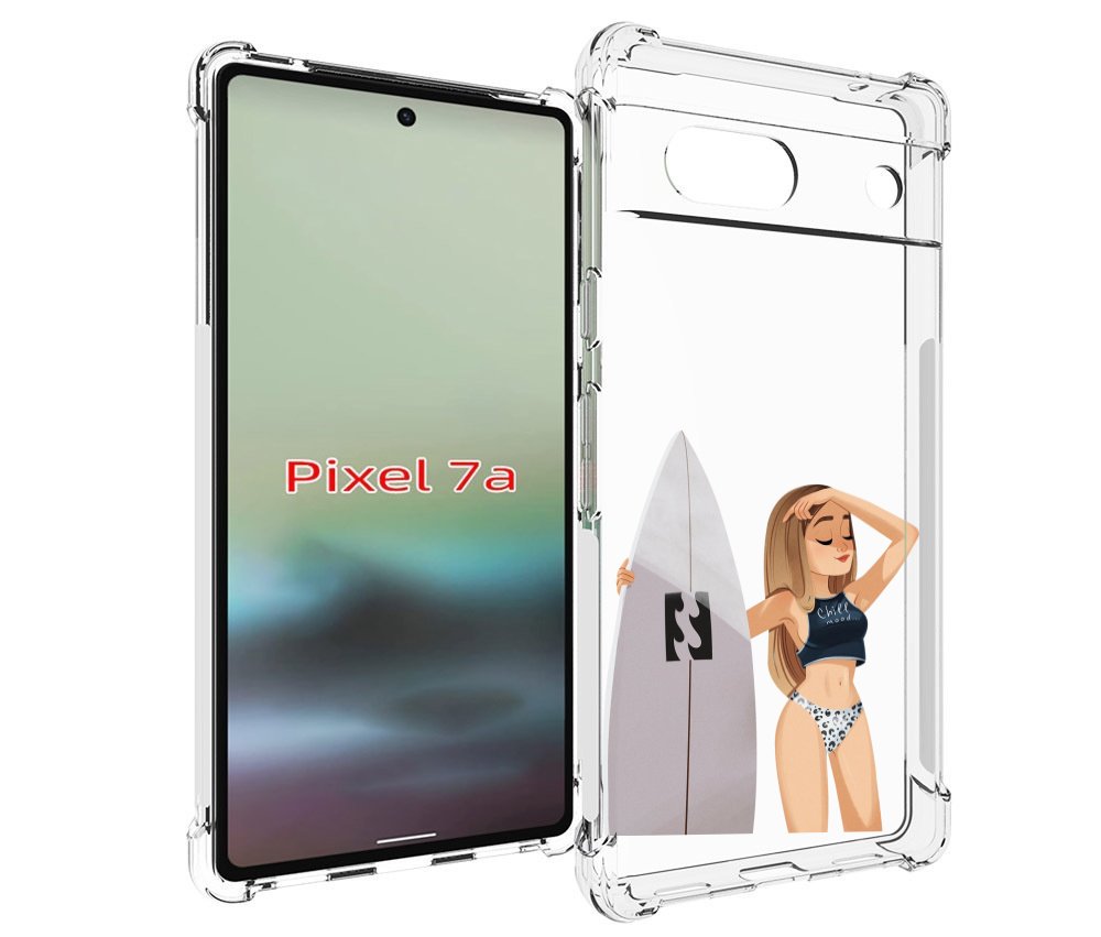 

Чехол MyPads летний-серф для Google Pixel 7A, Tocco