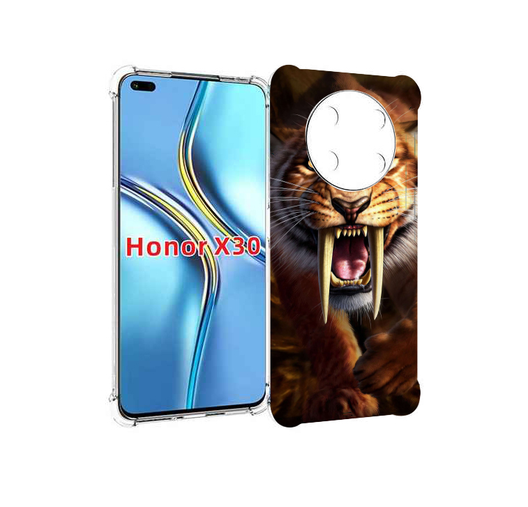

Чехол MyPads саблезубый злой тигр для Honor X30 / Magic4 Lite 5G, Прозрачный, Tocco
