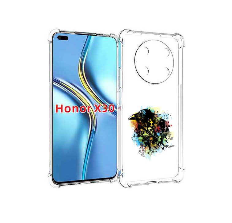 

Чехол MyPads ворон и черепа для Honor X30 / Magic4 Lite 5G, Прозрачный, Tocco