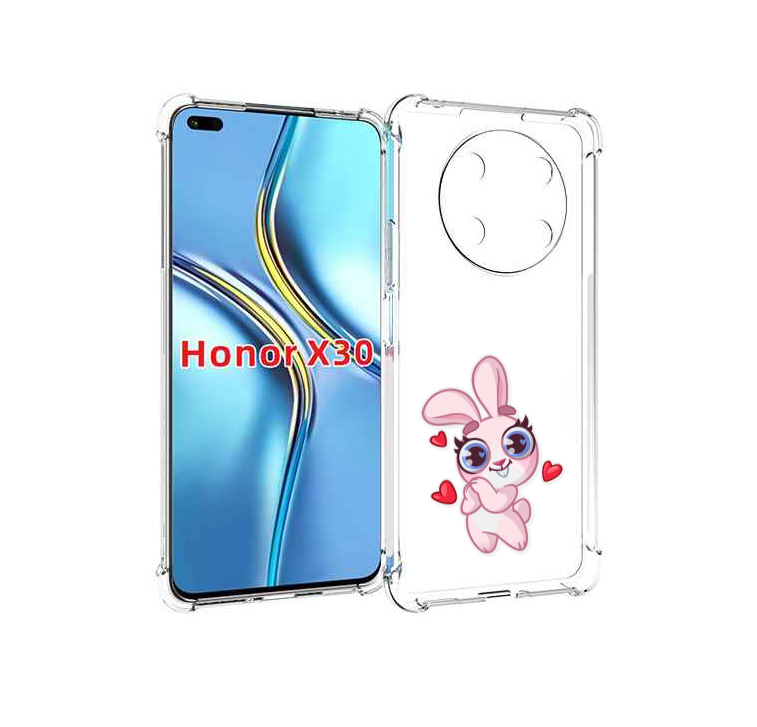 

Чехол MyPads розовый-зайченок для Honor X30 / Magic4 Lite 5G, Прозрачный, Tocco