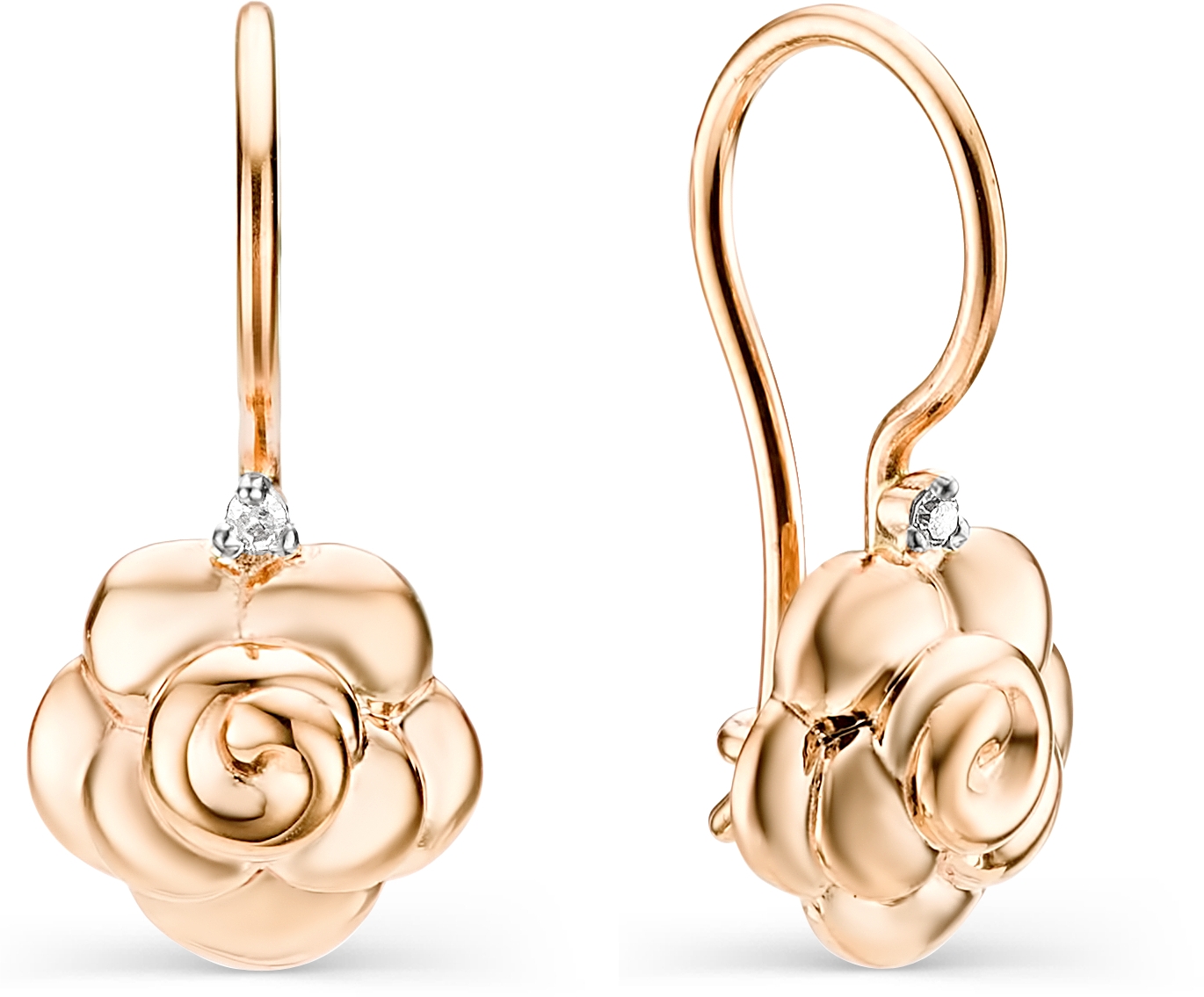 

Серьги женские из золота АЛЬКОР 22825-100, бриллиант, 22825-100