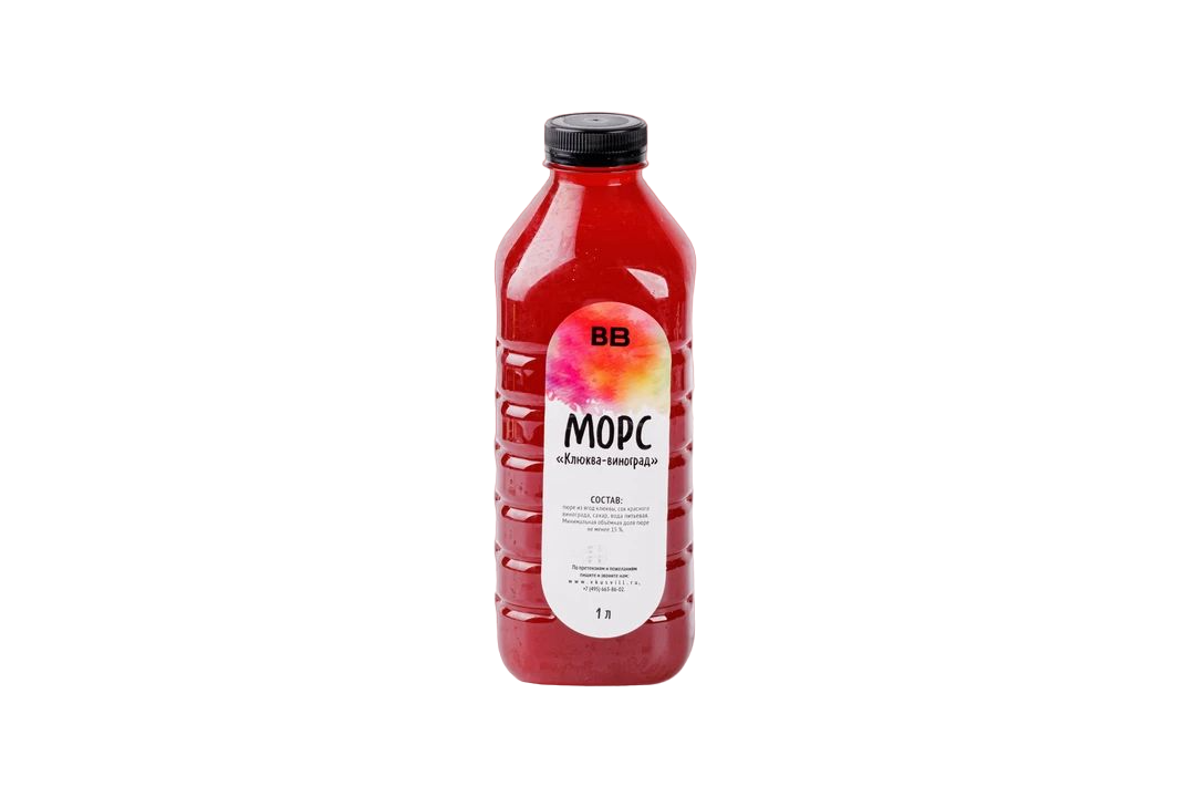 

Морс ВкусВилл клюква-виноград 1 л