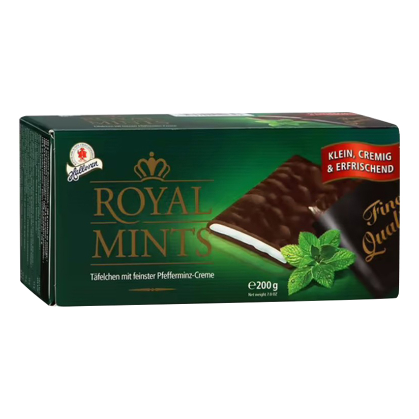 Шоколад Halloren Royal Mints темный с мятной начинкой 200 г