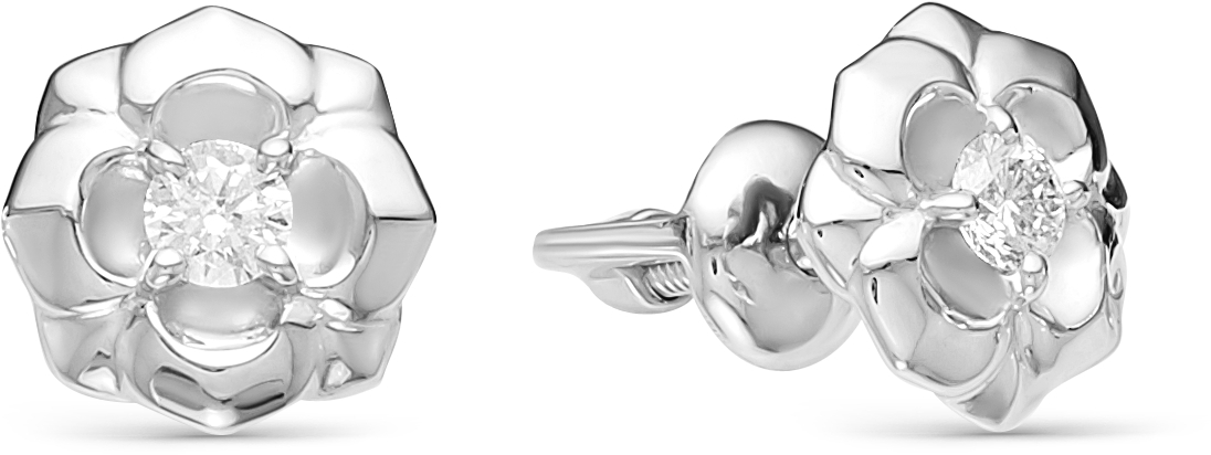 

Серьги женские из золота АЛЬКОР 22090-200, бриллиант, 22090-200