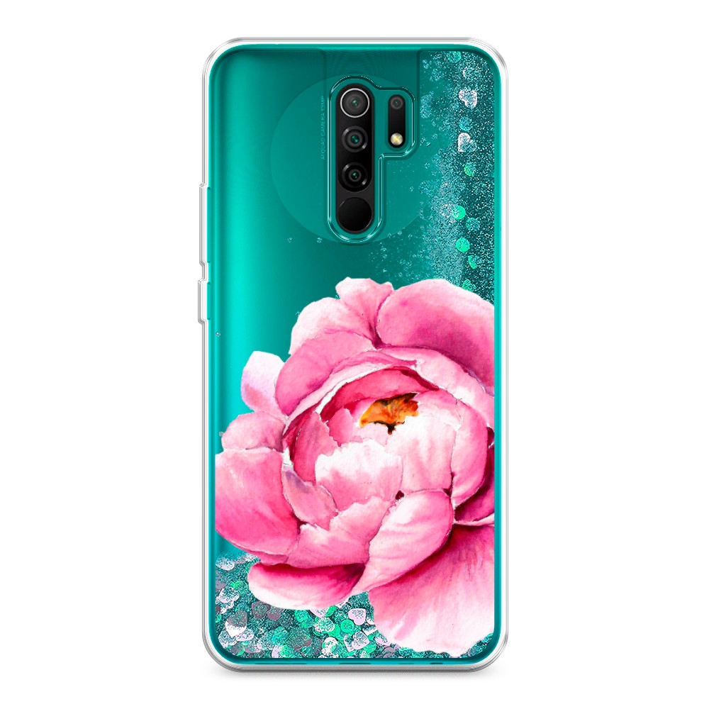 

Жидкий чехол с блестками "Прекрасный пион" на Xiaomi Redmi 9, 38395-1