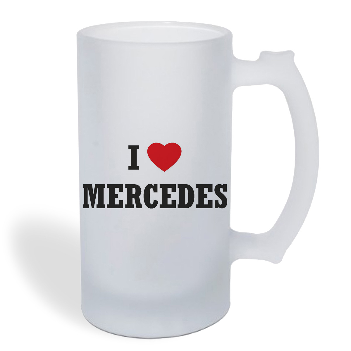 

Кружка пивная CoolPodarok Авто. I love Mercedes