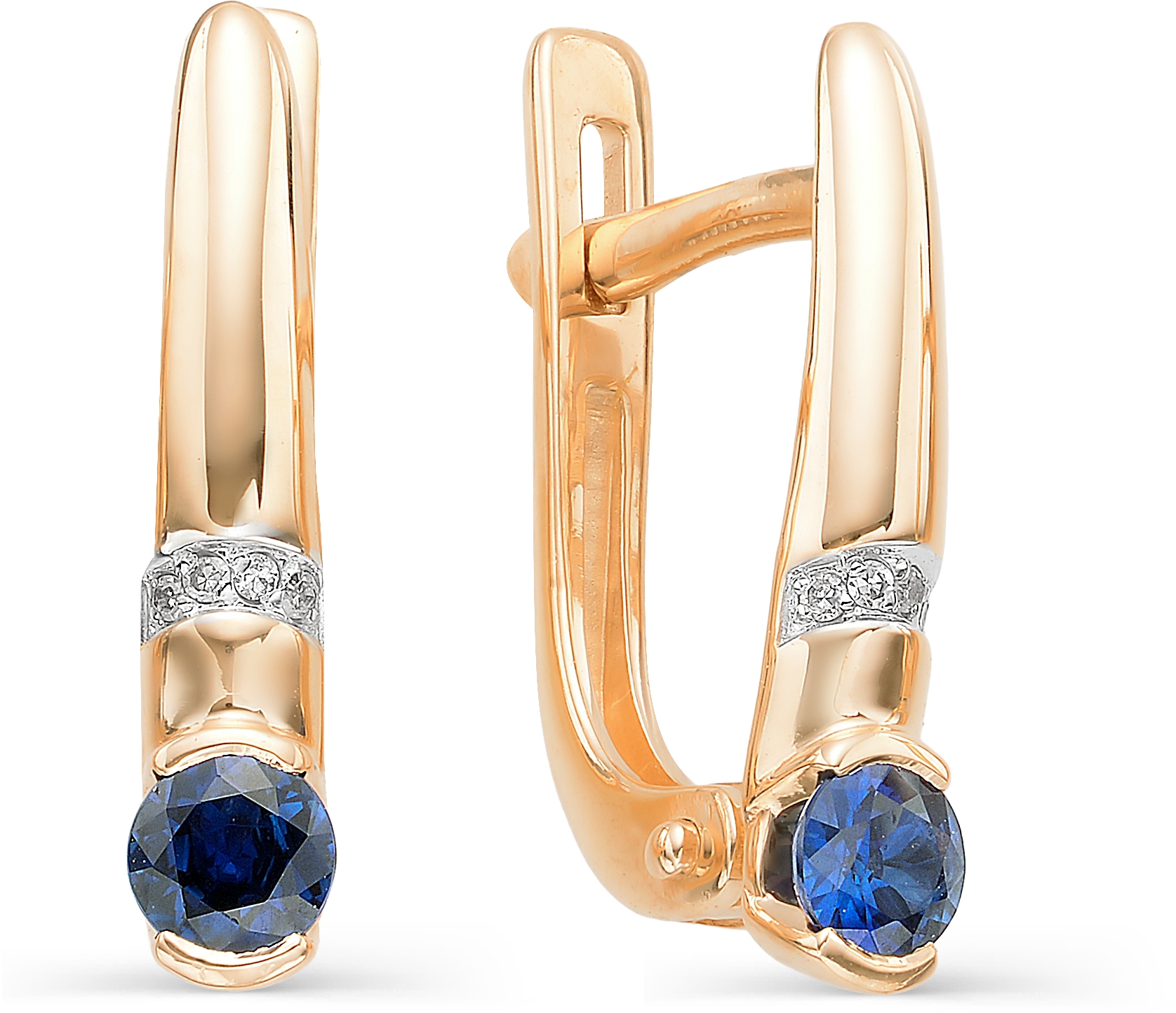 

Серьги женские из золота АЛЬКОР 22328-102, сапфир/бриллиант, 22328-102