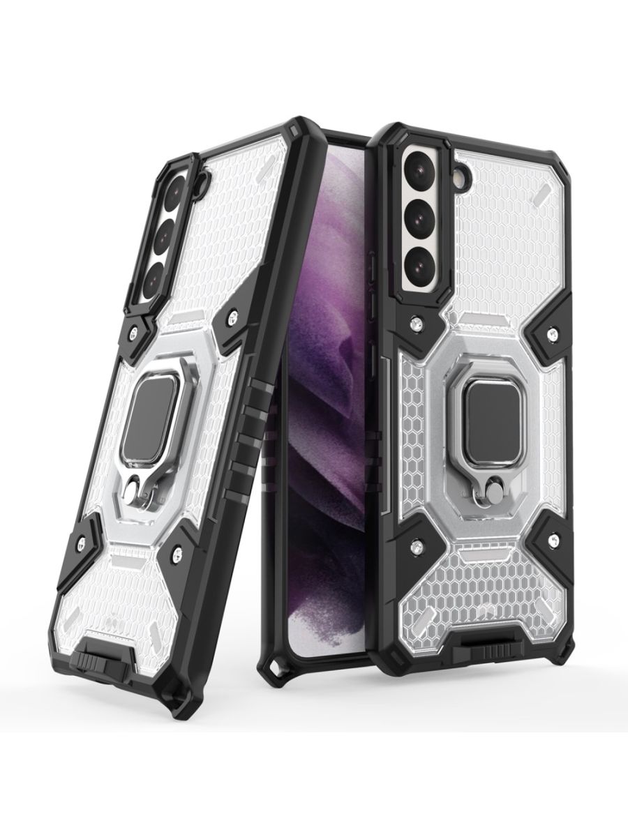 

Brodef Space Противоударный чехол с кольцом для Samsung Galaxy S22 Plus/S22+ прозрачный
