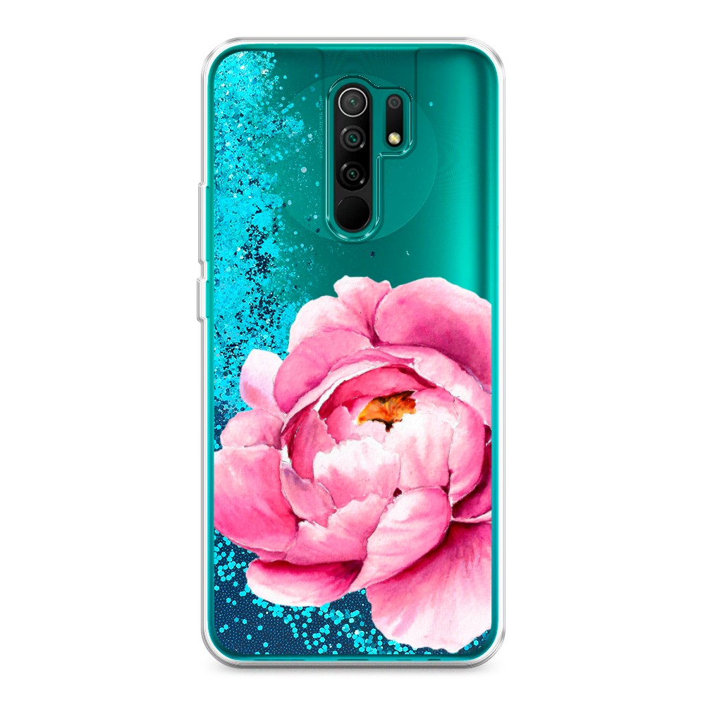 

Жидкий чехол с блестками "Прекрасный пион" на Xiaomi Redmi 9, 38393-1