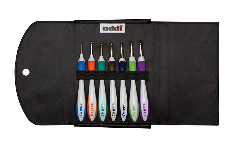 Набор крючков для вязания с эргономичной пластиковой ручкой addiSwing, арт.640 2