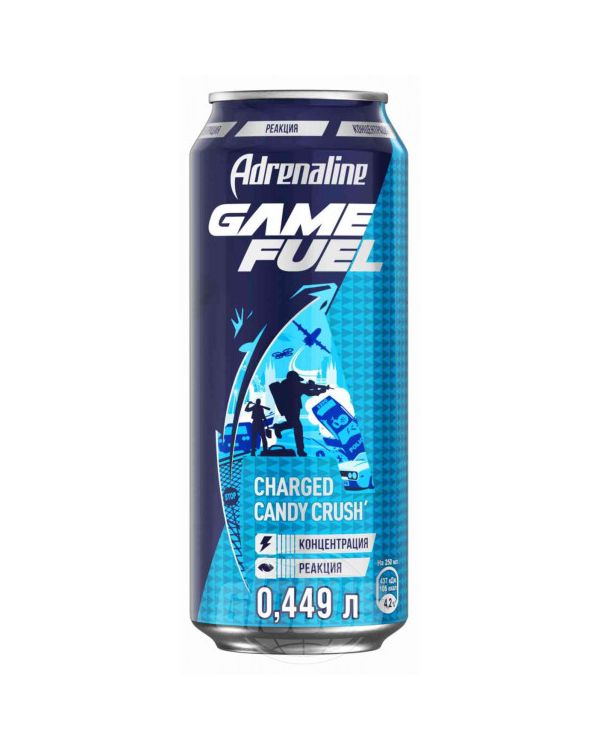 Энергетический напиток Adrenaline Rush Game Fuel газированный безалкогольный 0,449 л