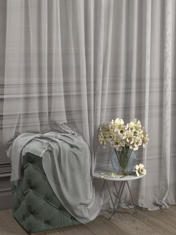 

Тюль 1001 ШТОРА Сетка, 260x300 см, белый, для гостиной, спальни, кухни, SSKO