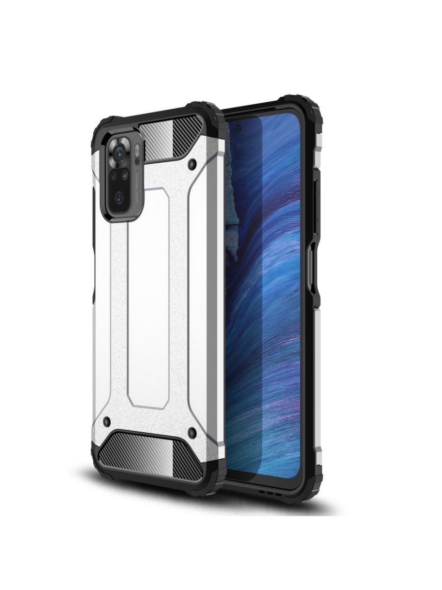 

Brodef Delta противоударный чехол для Xiaomi Redmi Note 10 Серебряный, Серебристый