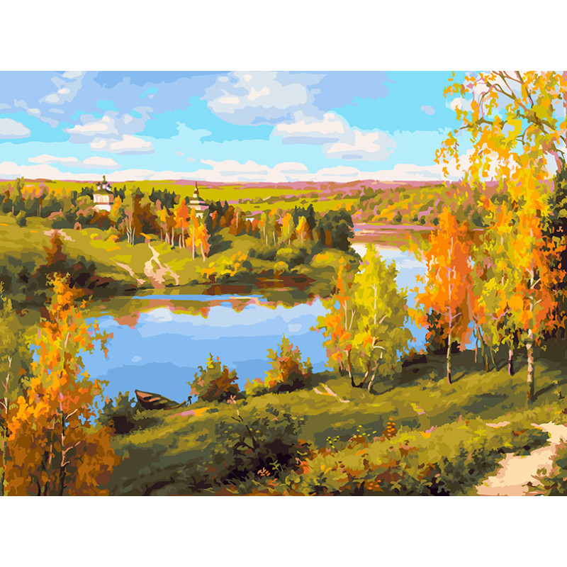 

Живопись по номерам Белоснежка Холст 30*40 "Осень. Глубинка" 923-AS, Осень. Глубинка