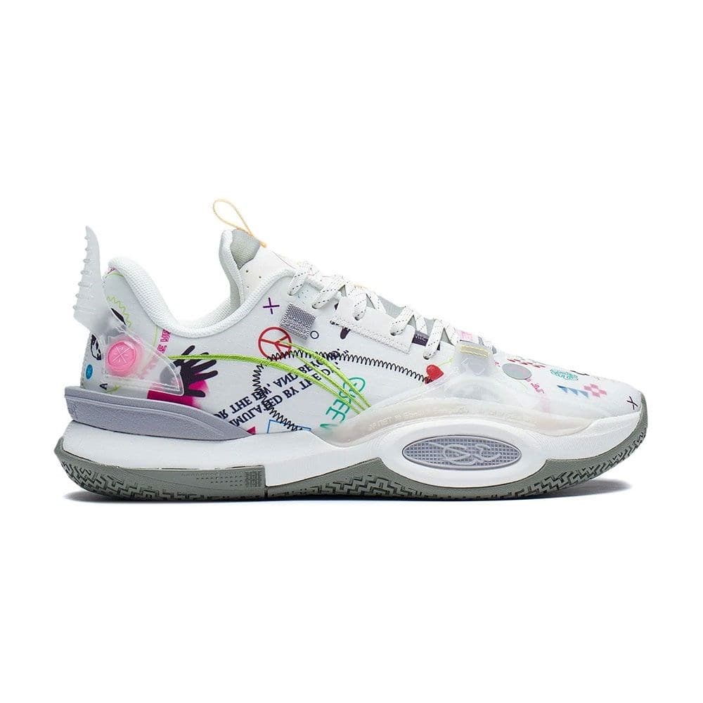 

Кроссовки унисекс Li-Ning ABAS019 белые 39.5 RU, ABAS019