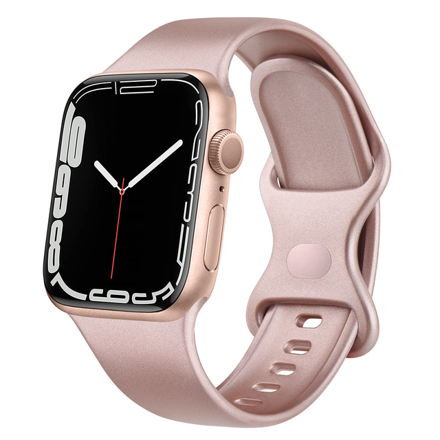 

Ремешок силиконовый, пианел, для Apple Watch Rose Gold 38/40/41мм, Золотистый