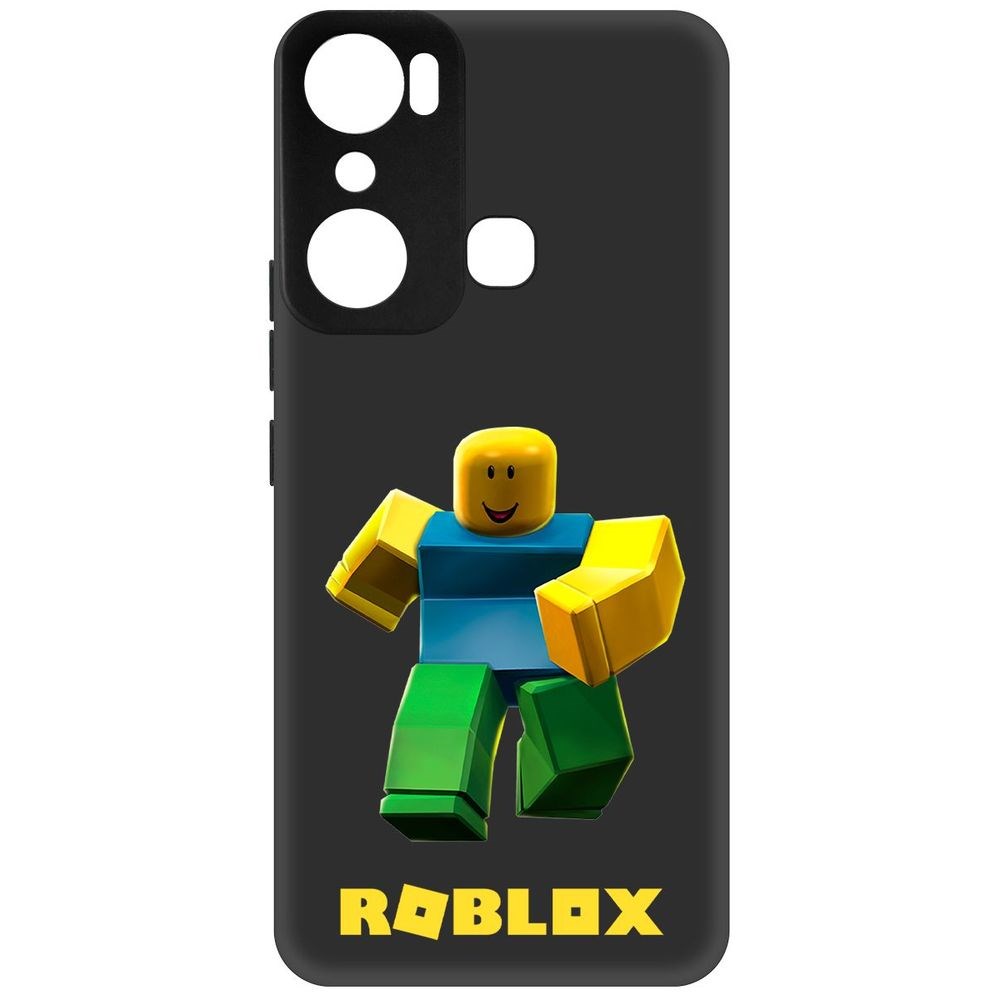 

Чехол-накладка Софт Roblox-Классический Нуб для Infinix Hot 20i, Черный