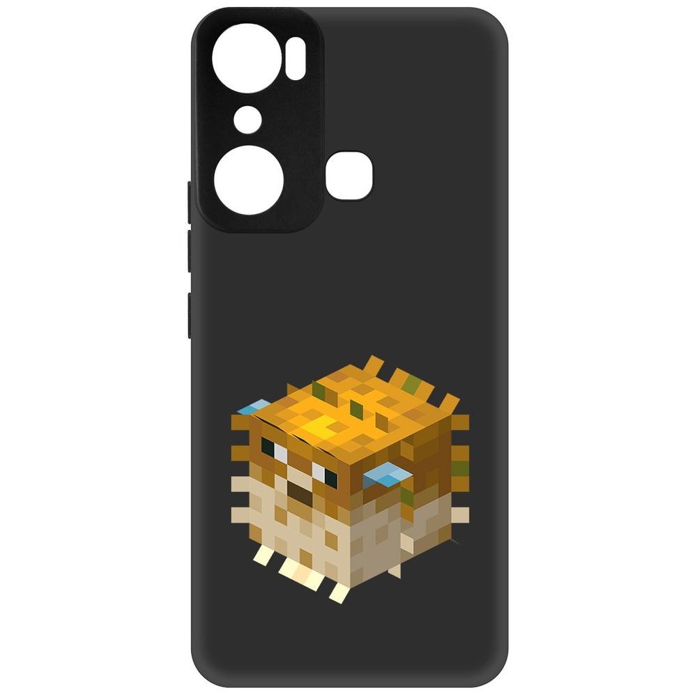 

Чехол-накладка Софт Minecraft-Иглобрюх для Infinix Hot 20i, Черный