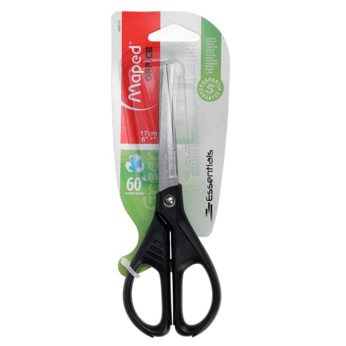 

Ножницы Essentials Green 17 см, европодвес, Черный
