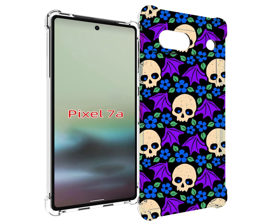 

Чехол MyPads крылатые черепа для Google Pixel 7A, Tocco