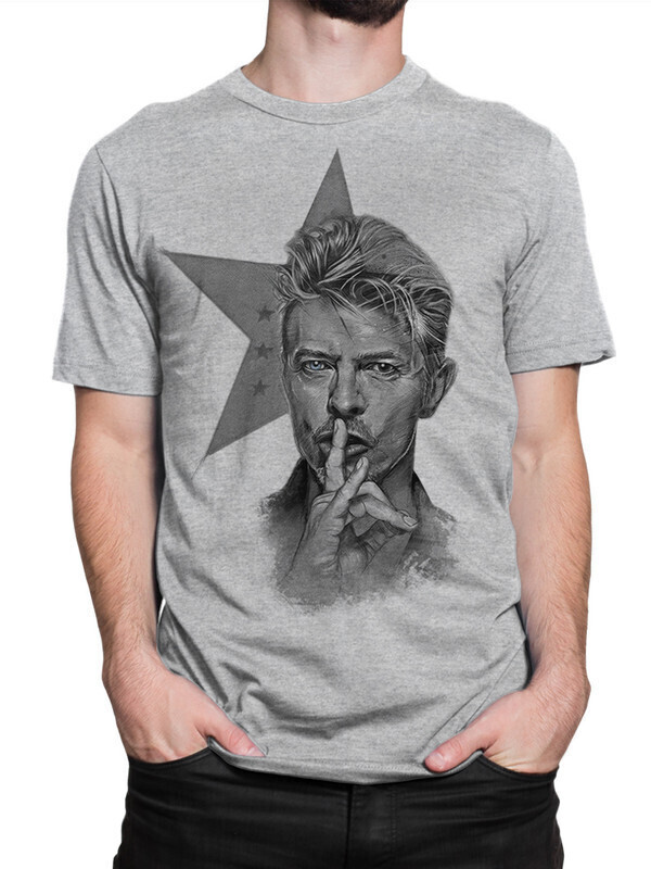 фото Футболка мужская dream shirts дэвид боуи - david bowie 10008542 серая xl