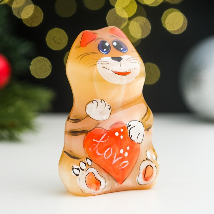 

Сувенир "Кот Love", селенит