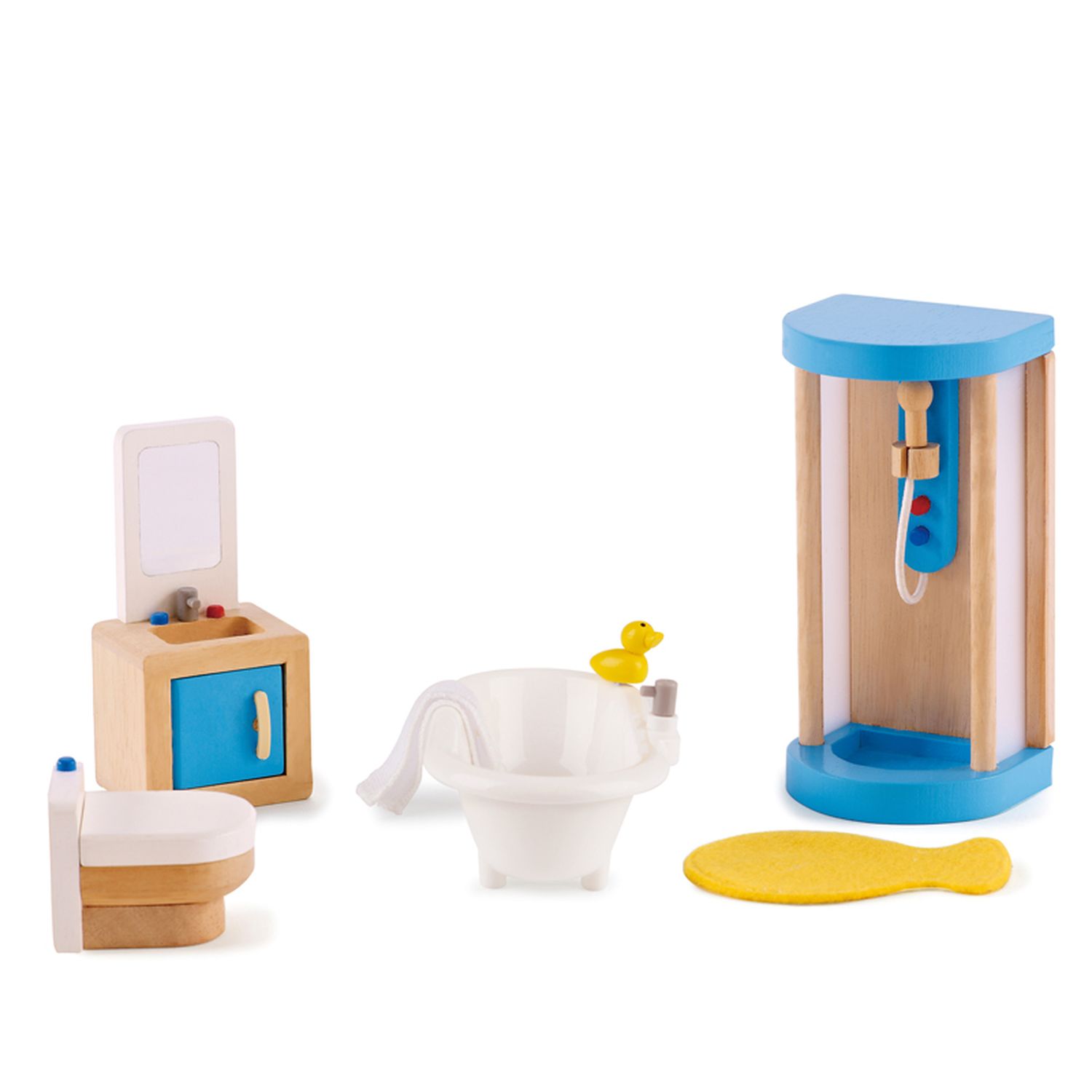Мебель для домика Ванная комната Hape E3451_HP чудо ванная деревянная мебель для кукольного домика pollika