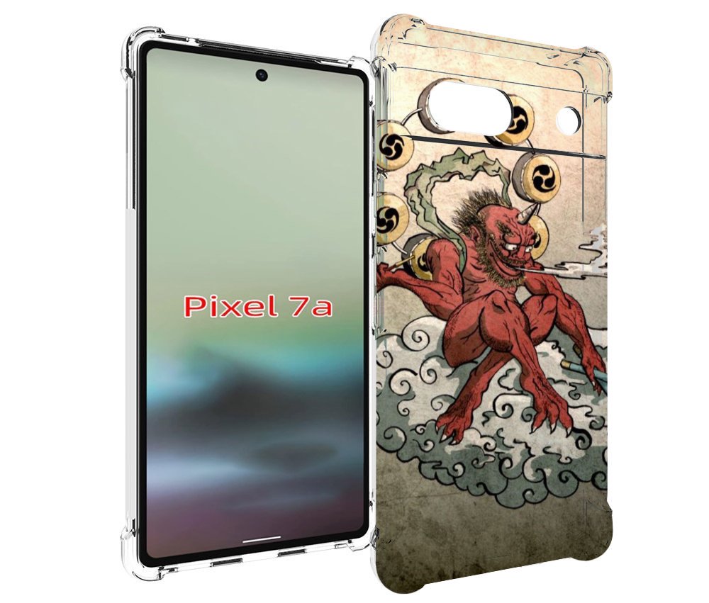

Чехол MyPads красный чертик на облаке для Google Pixel 7A, Tocco