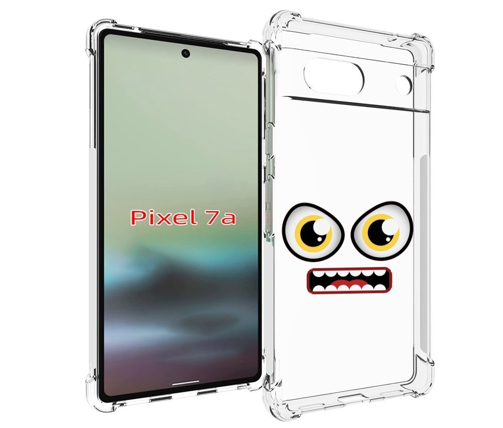 

Чехол MyPads красный злой смайлик для Google Pixel 7A, Tocco