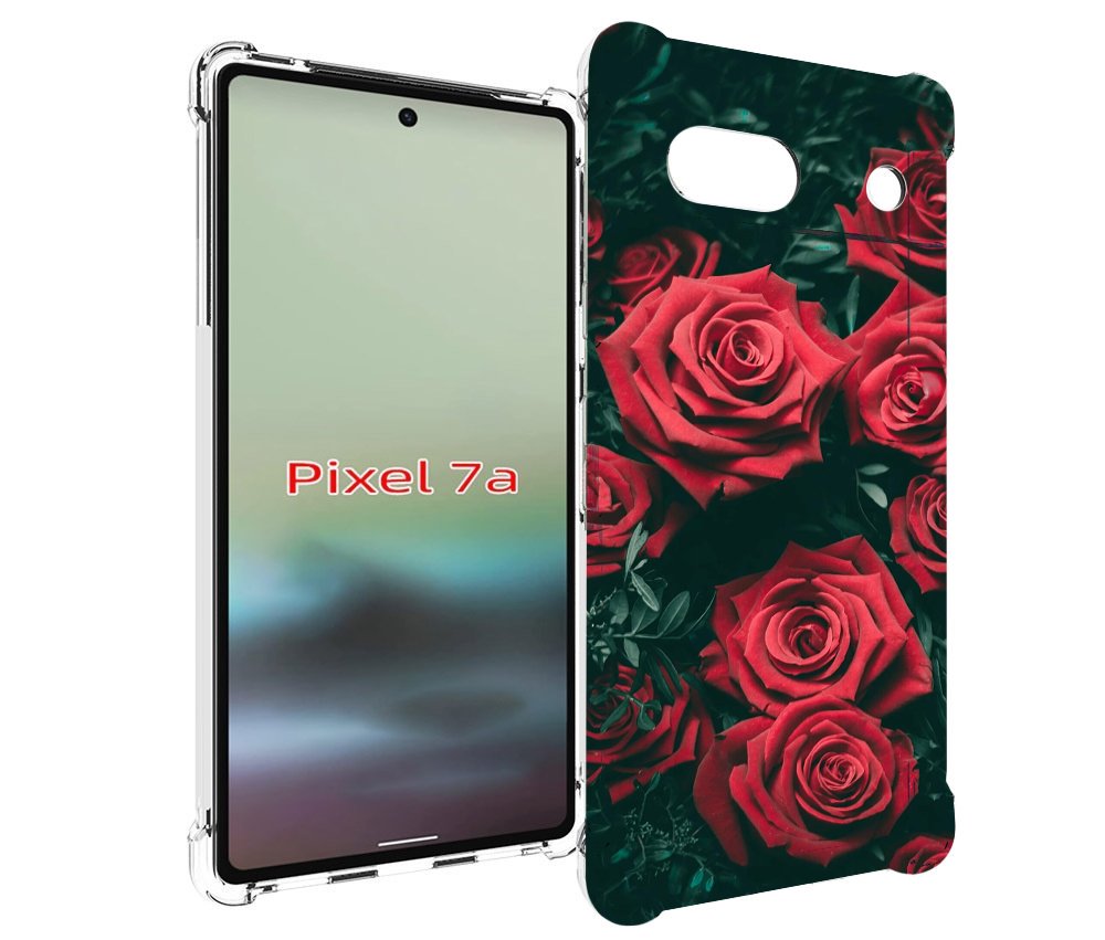 

Чехол MyPads красные-бархатные-розы для Google Pixel 7A, Tocco