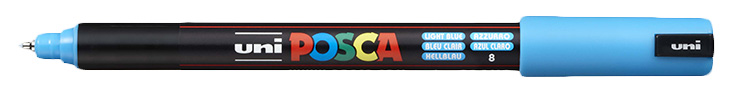 

Маркер Uni Mitsubishi Pencil Posca PC-1MR, 0,7 мм наконечник игольчатый голубой