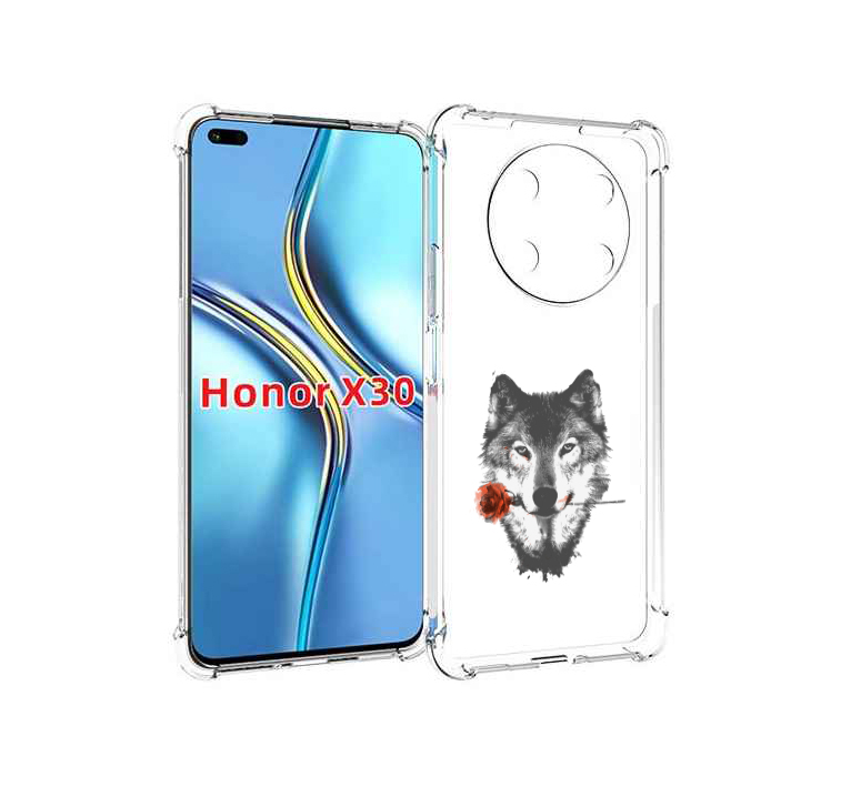 

Чехол MyPads волк с розой для Honor X30 / Magic4 Lite 5G, Прозрачный, Tocco